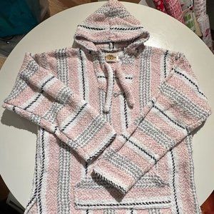 Earth Ragz, Baja Joe Poncho/Pullover Sweatshirt, Size M, striped